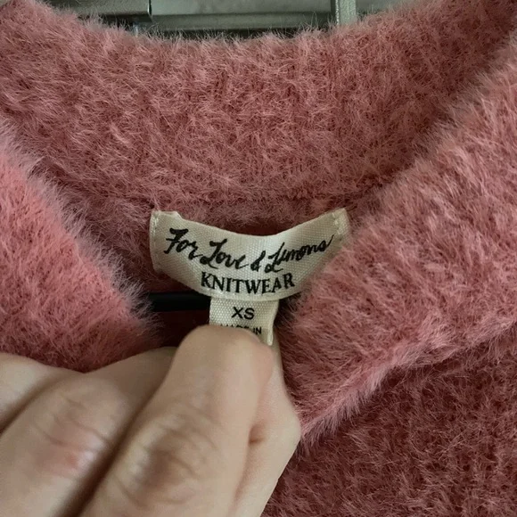 For Love and Lemons Whitey Rose Faux Mohair Sweater XS - Picture 7 of 7